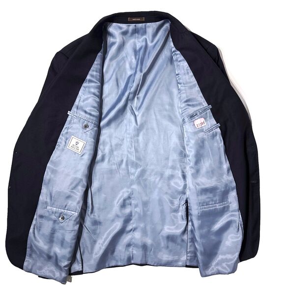 Peter Millar 100% Wool Navy Blue Blazer Made in Canada Men Size 50R 35.5" Sleeve - Picture 8 of 16